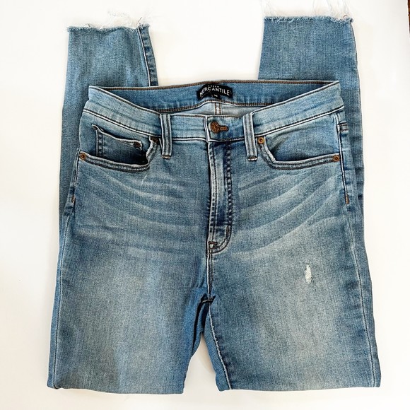 J. Crew | High Waisted Skinny Raw Hem Jeans Sz. 30 J6801 - Picture 3 of 11